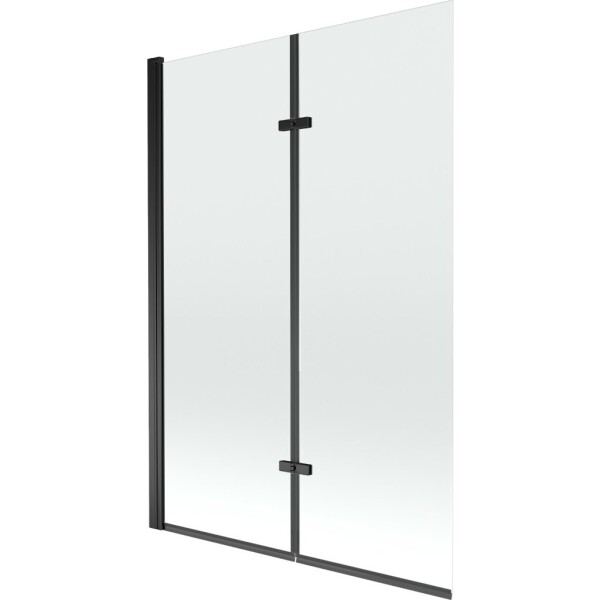 MEXEN - Castor vaňová zástena 2-krídlo 120 x 150, transparent, čierna 892-120-002-70-00