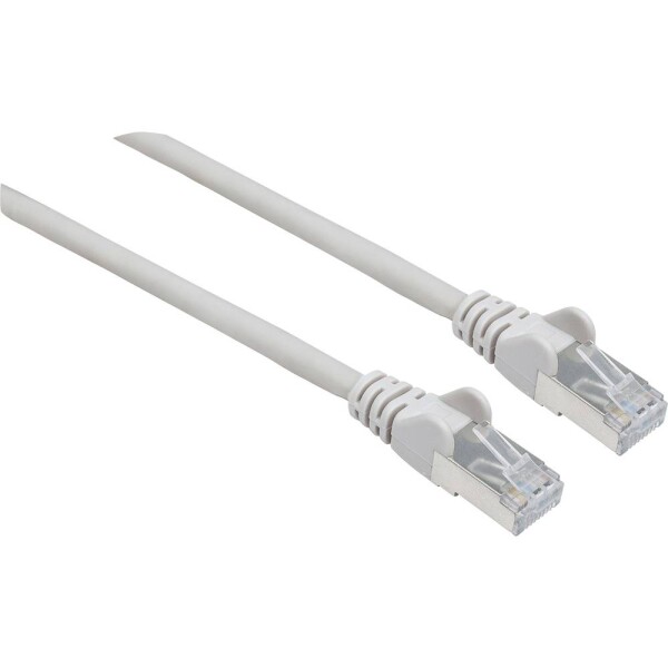 Intellinet 740920 RJ45 sieťové káble, prepojovacie káble CAT 6A S/FTP 5.00 m sivá fóliové tienenie, tienenie pletivom, tienený, bez halogénov 1 ks; 740920