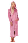Dámsky župan Siena s kapucňou na zips 3656 Old Pink - Vestis S