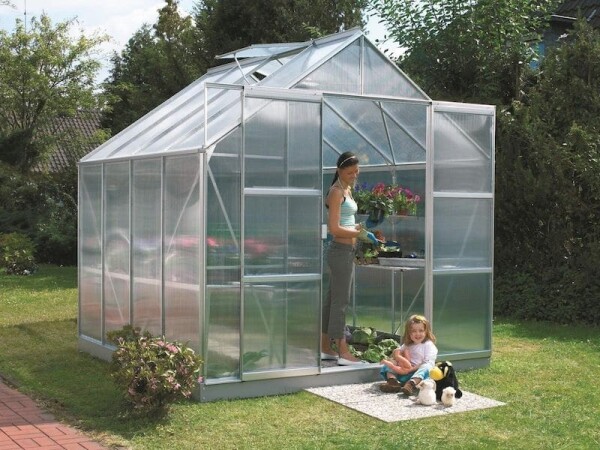 Záhradný skleník z polykarbonátu Vitavia Uranus 6700 PC 6 mm (strieborný)