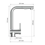 Eisl Eisl - COOL drezová batéria s výsuvným výtokom, chróm NI183ARTCR