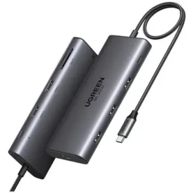 Ugreen CM639 / USB hub / 2x HDMI / RJ45 / 3x USB-A 3.0 / USB-C PD / SD/TF/microSD / 10 portov (UGR5684)