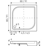 KERRA - Kabína sprchová Tomar 90 (s vaničkou) 5907548114068
