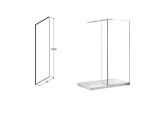 BESCO - Walk-in sprchovací kút AVEO DUE - Pevná stena - 30 cm, Rozmer A - 120 cm BCAVEODUE120+BCAVEO30