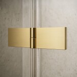 REA/S - Sprchovací kút Atlas 90x80 Brush Gold vľavo KPL-K4770