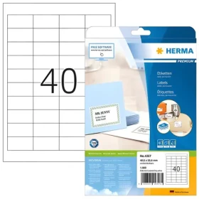 Herma Etikety A4 48,5x25,4 mm / Etikety / Papier matný / biela / 1000 ks (4357)