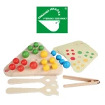 Lucy Leo Magický trojuholník 2v1 drevená hra s predlohami