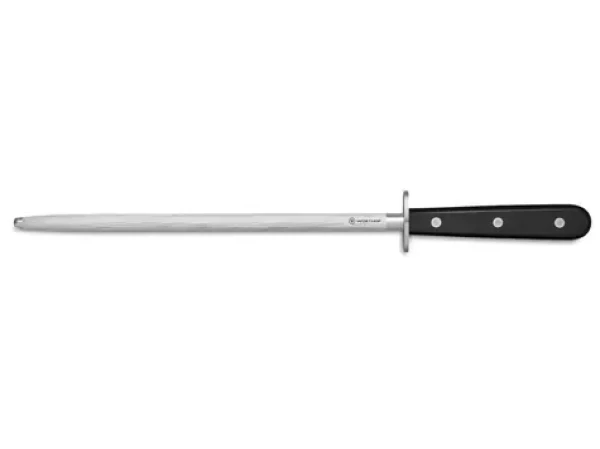 WÜSTHOF CLASSIC Ocieľka guľatá 26 cm / čierna plastová rukoväť / pre starostlivosť o nože (3040185026)