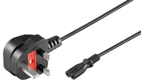 MicroConnect Power Cord UK Typ G - C7 1.8m čierna / Anglická koncovka (PE090718)