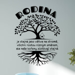 Veselá Stena Samolepka Rodina s koreňmi Farba: fialová, Veľkosť: 100 x 76 cm