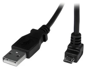 StarTech USB-A na Micro-USB lomený čierna / Kábel / 2 m / USB 2.0 / 480 Mbit/s (USBAUB2MD)