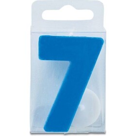 Sviečka v tvare číslice 7 – mini, modrá - Stadter