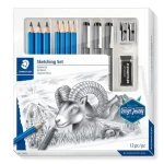Staedtler Kresliaca sada / Grafitové ceruzky a linery / 7+3 ks / guma a strúhadlo (61 100)