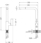 MEXEN/S MEXEN/S - Carlos granitový drez 1.5 vrátane batérie Flora, čierna/srebrny metalik 6518-73-670401-57-G