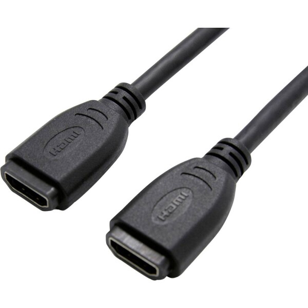 Value HDMI predlžovací kábel Zásuvka HDMI-A, Zásuvka HDMI-A 0.20 m čierna 12.99.3123 HDMI kábel; 12.99.3123