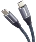 PremiumCord kábel USB-C - USB-C / USB 3.2 Gen 2x2 / 5A / 100W / 20 Gbit / s / Bavlnený oplet / 3 m (8592220024116)