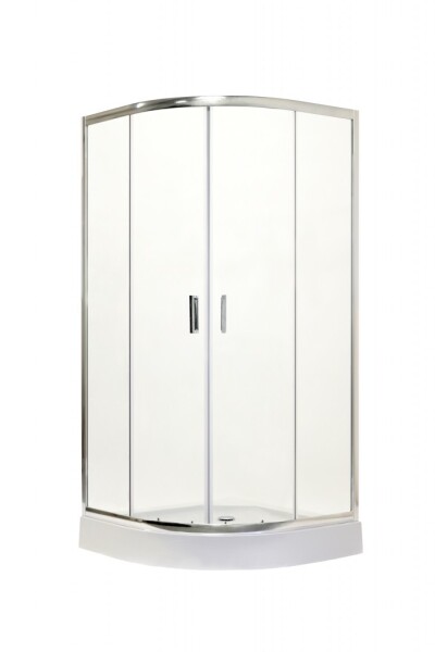 OLSEN SPA - Štvrťkruhový sprchovací kút s vaničkou BILBAO - Farba rámu zásteny - Hliník chróm, Rozmer A - 90, Rozmer B - 90, Smer zatváranie - Univerzálny Ľavé / Pravé, Výplň - Číre bezpečnostné sklo - 5 mm OLBBIL90CC