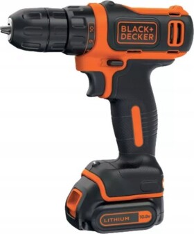 Black&Decker BLACK+DECKER cordless drill/screwdriver BDODD12KA, 10.8Volt (black/orange, Li-ion battery 1.5Ah, case)