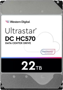WD WD Ultrastar DC HC570 - Festp - verschlusselt - 22 TB - intern - 3.5" (8.9 cm) - SAS 12Gb/s - 7200 rpm - Puffer: 512 MB - Self-Encrypting Drive (SED)