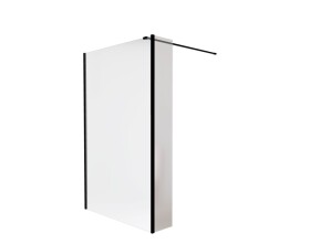 BESCO - Walk-in sprchovací kút AVEO BLACK - FARBA rámu - Čierna, Pevná stena - 50 cm, Rozmer A - 100 cm, Rozmer C - 195 cm, Výplň - Číre bezpečnostné sklo - 8 mm BCAVEO100BL+BCAVEO50BL