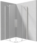 DEANTE - Sprchovací kút Prizma biela, štvorcová, 90x90 cm KPNAP09P09