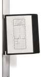 Durable VarioMagnetWall čierna / Magnetický nástenný držiak / 10x vrecko A4 (591801)