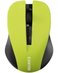 Canyon CNE-CMSW1Y žltá / optická bezdrôtová myš / 800/1000/1200 dpi / 4 tlačidlá / USB 2.4 Ghz / 2xAAA (CNE-CMSW1Y)