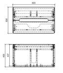 COMAD - Skrinka pod umývadlo na dosku 80cm 2 zásuvky ARUBA CRAFT 5907611649152