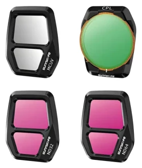 Sunnylife A3S-FI928 / Sada filtrov pre objektívy 4ks / Pre DJI Air 3S / MCUV, CPL, ND32, ND64 (A3S-FI928)