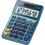 Casio MS-88EM stolná kalkulačka, displej (počet míst) 8, solárny pohon, modrá; MS-88EM