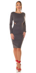 Sexy Koucla dress with Sexy cut outs darkgrey