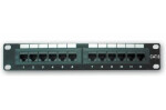 10 Patch panel LYNX 12port / Cat5E / UTP / čierny (LX12U-C5E-10I-BK)