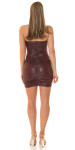 Sexy Koucla Wetlook Neck-Minidress Einheitsgroesse