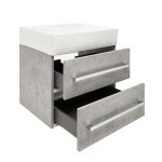 Kúpeľňová skrinka s umývadlom SAT Cube Way 60x53x46 cm betón mat CUBE46602BESATCWL CUBE46602BESATCWL