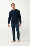Vamp - Pyžamo s geometrickou potlačou 21681 - Vamp blue maui 5XL