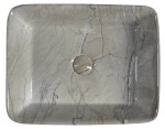 SAPHO - DALMA keramické umývadlo na dosku 48x38 cm, grigio 513