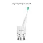 TrueLife SonicBrush GL UV biela / Sonická zubná kefka / 80 000 kmitov / 4 hlavice / nabíjacie poháre / UV sterilizátor / dopredaj (TLSBGLUV)