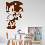 Veselá Stena Samolepka Ježko Sonic Farba: béžová, Veľkosť: 100 x 62 cm