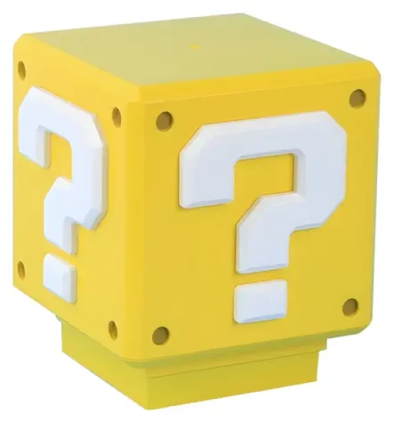 Paladone Mini Question Block Light Super Mario / Stolová lampa / zvuk mince / 3x AAA (PP3428NNVEPM)