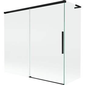 MEXEN/S - Rox L vaňová zástena 2-krídlová posuvná 170 + 75 x 150, transparent, čierna 8C9L-170-075-70-00