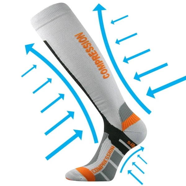 VOXX Signal kompresné ponožky svetlo šedé 1 pár 35-38 103446