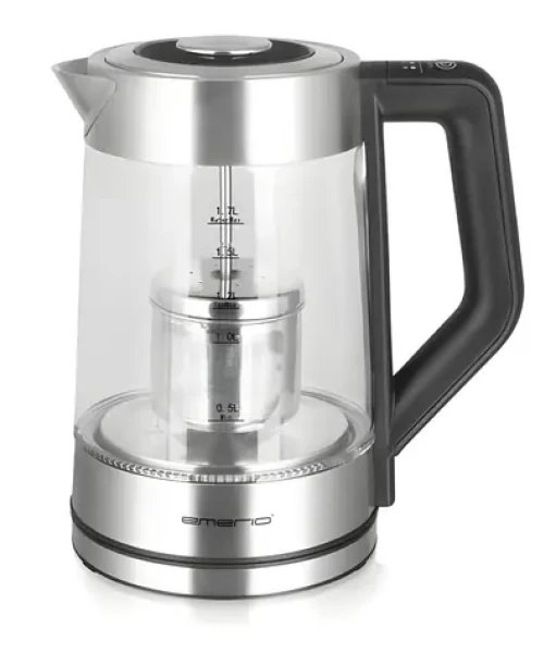Emerio Rýchlovarná kanvica s farebným podsvietením / Rýchlovarná kanvica / 2200 W / 1,7 l / 5 teplotných stupňov (WK-122730)