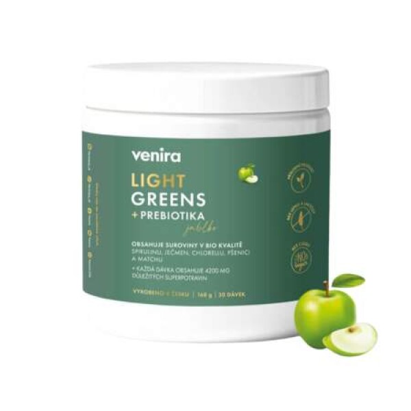 Venira Light Greens + prebiotiká jablko 168 g