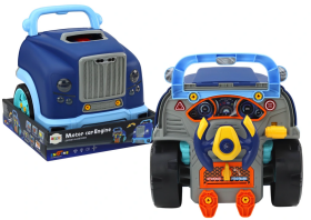 Mamido Dielňa s motorom nákladiak na rozobranie sada malého majstra modrá