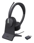 Yealink WH64 Dual / Stereo náhlavná súprava / On-ear / mikrofón (WH64 HYBRID DUAL WITH CHARGING STAND TEA)