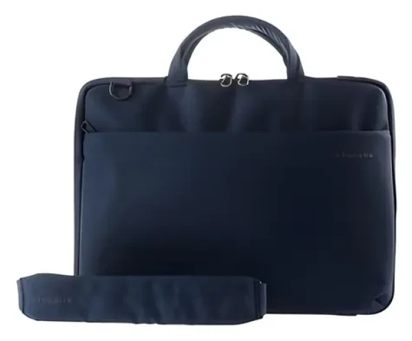 Tucano Slim Bag 13.3"-14" modrá / Taška na notebook / polyester / vrecko navyše / odopínací popruh (TR-TUC-BDA1314B)