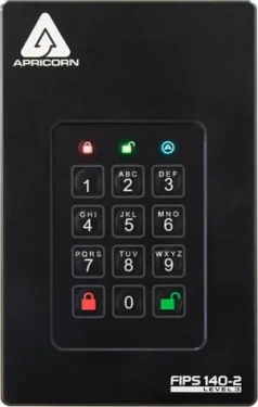 Apricorn Aegis Fortress L3 4TB čierna / Externý HDD / 2.5" / šifrovanie 256bit AES / USB 3.0 / FIPS 140-2 úroveň 3 (AFL3-4TB)