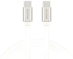 Swissten Textile strieborná / Dátový kábel / USB-C na USB-C / 3 m (71527211)