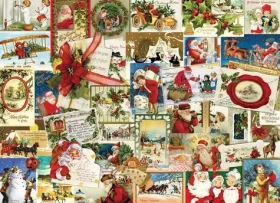 EUROGRAPHICS Puzzle Vintage vianočné pohľadnice