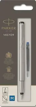 PARKER Vector Stainless Steel hrot M / plniace pero / farba náplne: modrá (1870805)